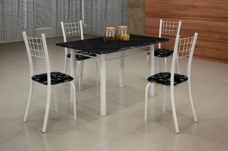 Mesa Dany 100x60 Tmp Pedra 4Cds