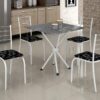 Mesa Rio 70x70 Tampo Granito Topazio com 4 Cds
