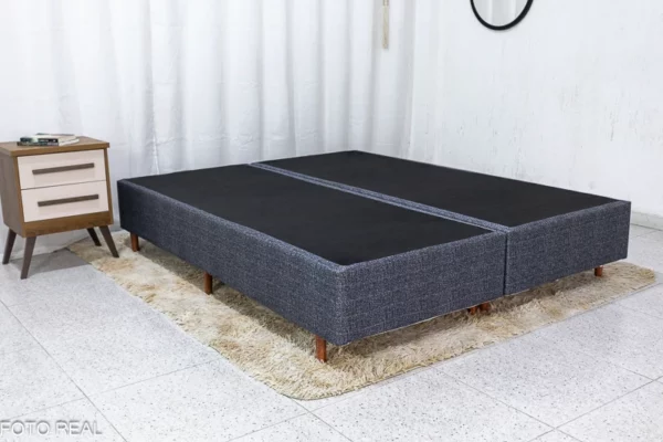 Base Queen Madrid Euro Cinza 158x198x37 UmaFlex