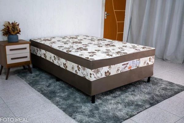 Cama Box Casal Ortopédica Marrom Escuro 138x188x60 Nosso Sonho