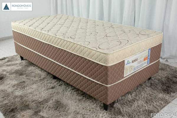 Cama Box Solteiro Ortopédico com Espuma D33 Rondoconfort Rondomóveis