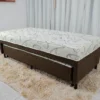 Cama Unibox Solteiro com Auxiliar D-28 Sonho Bom Marrom Nosso Sonho