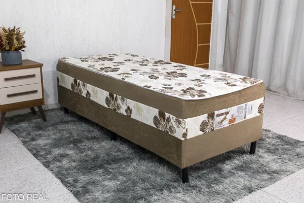 Cama Unibox Solteiro D-28 88x188x62 Marrom Claro Nosso Sonho