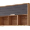 Aéreo Eloise 120 1 Porta Basculante 3 Nichos Freijo/Titanium