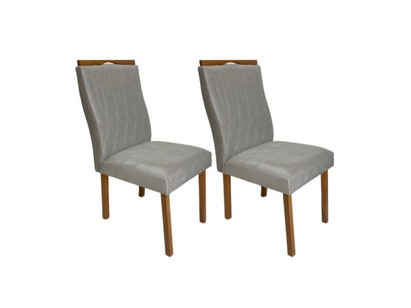 Conjunto Cadeiras Genova 2 unidade - Cinamomo/Bege