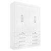Guarda-Roupa Mônaco 4 portas e 8 gavetas - Branco