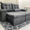 Sofá Retrátil e Reclinável Alemanha 2.00m - Cinza Veludão