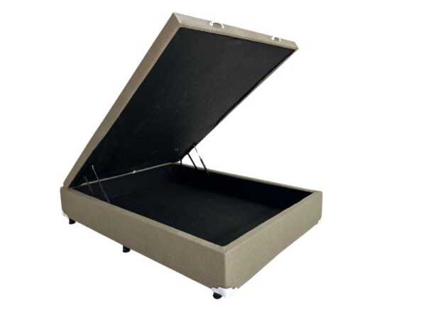 Base Box Baú Classic casal - Bege corino