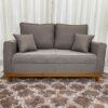 Sofá 2 lugares Slim 1.40m - Marrom Linho