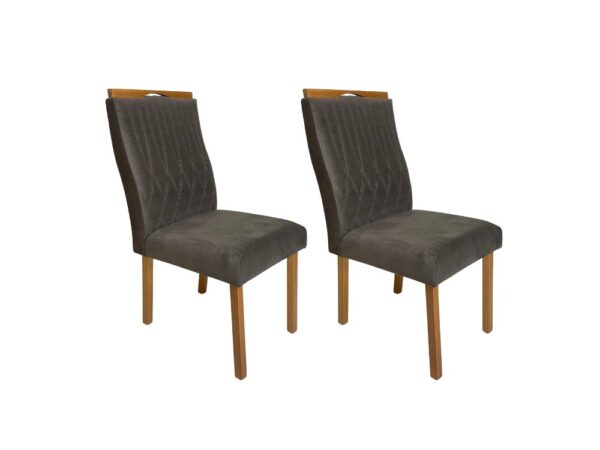 Conjunto Cadeiras Genova 2 unidade - Cinamomo/Marrom