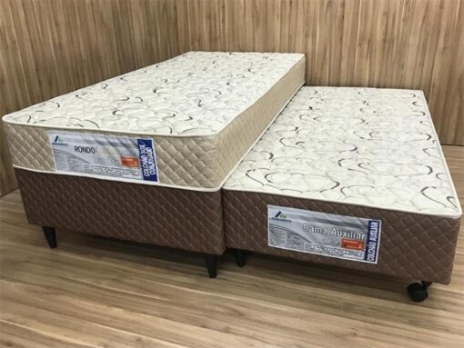 Cama box Light Sealed Solteiro com Auxiliar - 88x188x48