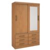 Guarda-Roupa Meridian 2 portas e 6 gavetas - Carvalho