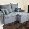 Sofá Cama Chicago Plus 1.80m - Cinza Veludo