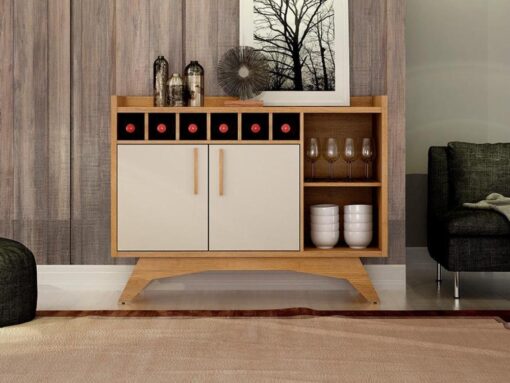 Buffet Clara 2 portas - Cinamomo/Off White