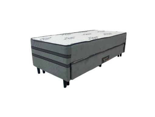 Cama Box Prestige Solteiro com Auxiliar Molas Ensacadas  - 88x188x46