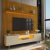 Rack com Painel Nobre 85" -  Naturale/Off White