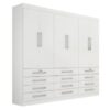 Guarda-Roupa Mônaco 6 portas e 12 gavetas - Branco