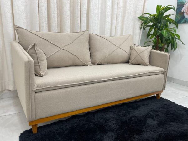 Sofá 2 lugares Lisboa Living 1.80m - Bege Linho