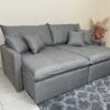 Sofá Cama/Retrátil Genova 2.20m - Cinza Linho