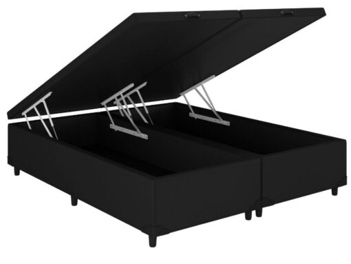 Base Box Baú Classic Queen - Preto Corino