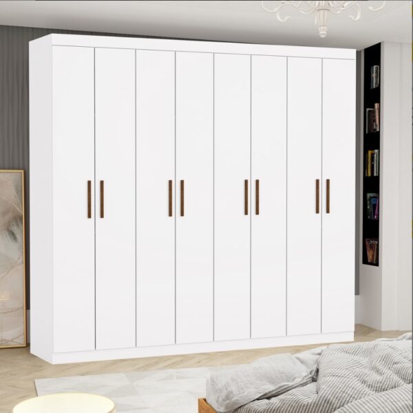 Guarda-Roupa Rubi 8 Portas e 4 Gavetas -  Branco