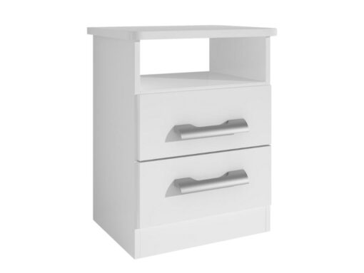 Mesa de cabeceira Firenze 2 gavetas - Branco