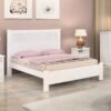 Cama Casal Primícia Plus - Branco Ripado