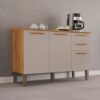 Balcão de Cozinha New Valência 1,20m -  Cinamomo/Off White