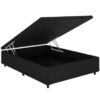 Base Box Baú Classic casal - Preto Corino