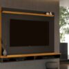 Painel Davos 55" - Preto/Cedro