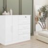 Cômoda Sapateira New Athos 5 gavetas 2 portas - Branco