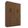 Guarda-Roupa Mônaco 4 portas e 8 gavetas - Ipê