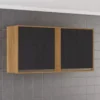 Aéreo Cozinha Pérola 2 Portas Larg. 1.20m Cinamomo/Preto Sallêto