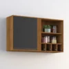 Armário Aéreo Cozinha Pérola 1 Porta Larg. 1.20m Cinamomo/Grafite Sallêto