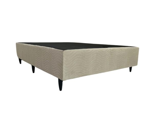 Base box Sommier camurça bege - 138x188x30