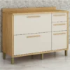 Balcão Cozinha Torino 3 Portas 2 Gavetas larg. 1.20m Cinamomo/Off - Valdemoveis