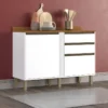 Balcão Cozinha Pérola 2 Portas Larg. 1.20m Branco Sallêto