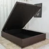 Base Box Baú Casal Eli 138x188x42 Korino Marrom Blindado