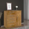 Cômoda 5 Gavetas 1 Porta Vane 012 Larg. 0.92m Cinamomo JL Móveis