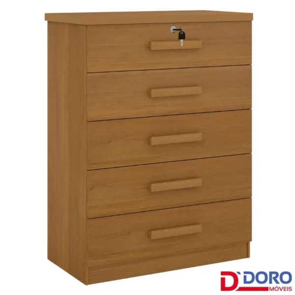 Cômoda com 5 Gavetas Ipanema Cinamomo D Doro