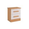 Mesa de cabeceira New Athos 2 gavetas -  Cinamomo/Off White