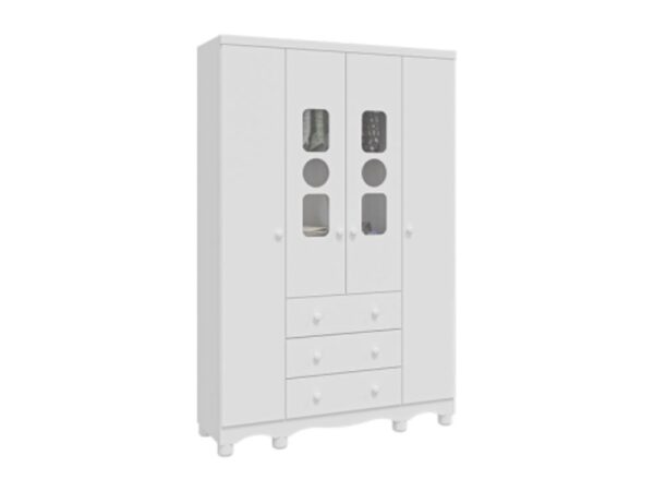 Armário Tedy 4 Portas - Branco