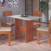 Mesa de Jantar Karla Com 4 Cadeiras - Freijo/Off White/Bege