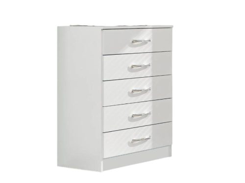 Cômoda Evidência 5 gavetas - Branco