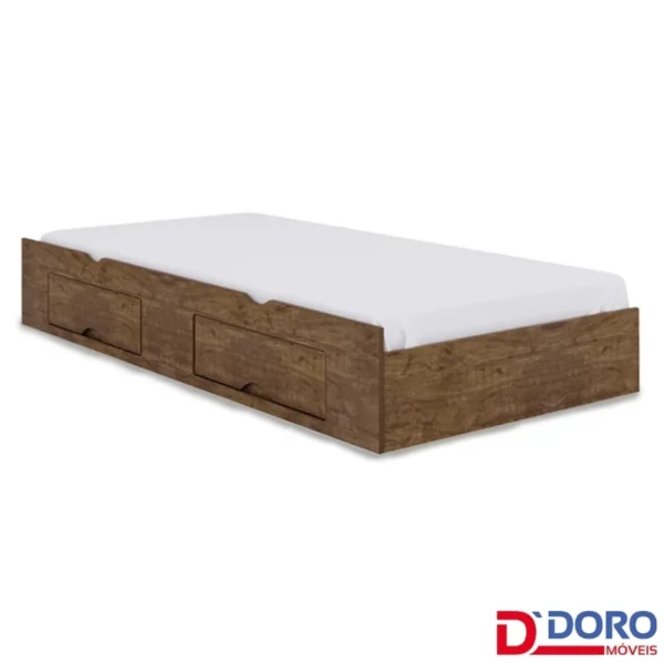 Cama Auxiliar Solteiro 2 Gavetas Ypê D Doro