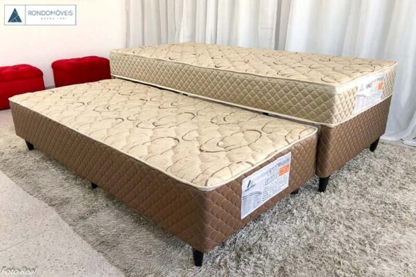 Cama Box Solteiro + Cama Auxiliar Duo D33 Rondomóveis