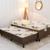 Cama Unibox Solteiro com Auxiliar D-28 Sonho Bom Marrom Nosso Sonho
