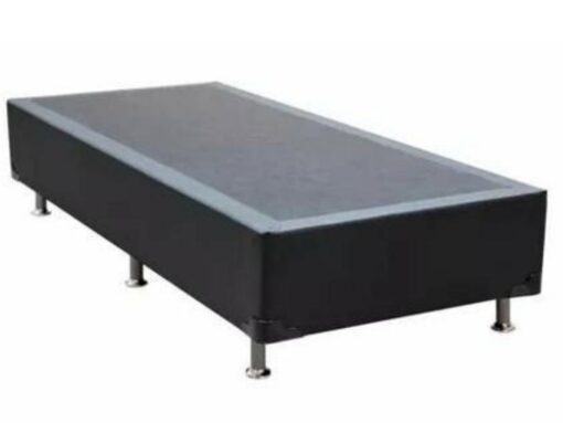 Base Box Silmer Solteiro Corino Preto - 88x188x26