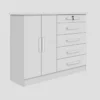 Cômoda 5 Gavetas 2 Portas New Athos Branco D Doro