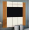 Painel Veyron 2.0 75"- Off White/Cedro